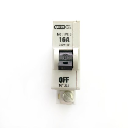 MEM 161QE3 M9 16A 16 Amp MCB Circuit Breaker Type 3